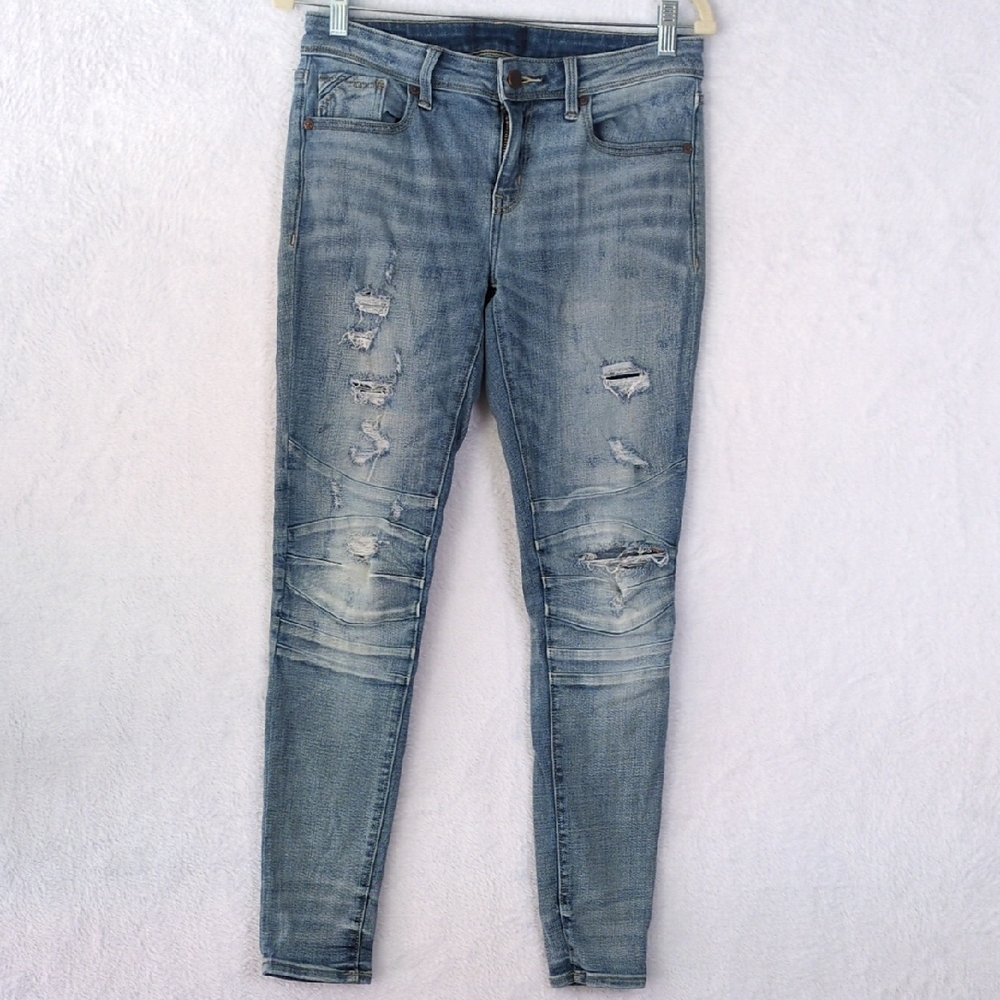 Buckle Black Women's Distressed No. 53‎ Mid Rise Skinny Jeans Waist 27